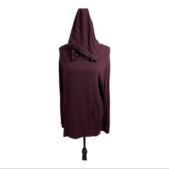 Cabi pullover hoodie missing drawstring kangaroo pocket maroone oversized Small - Picture 10 of 11
